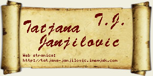 Tatjana Janjilović vizit kartica